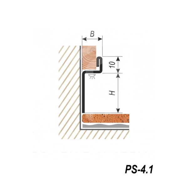 Теневой плинтус PS-4.1