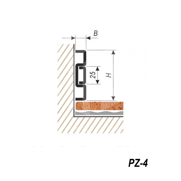 Плинтус с  крепежом PZ-4