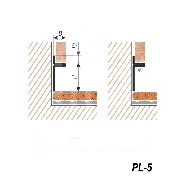 Теневой плинтус PL-5