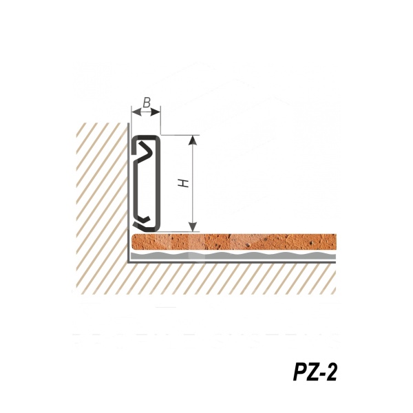Плинтус с  крепежом PZ-2