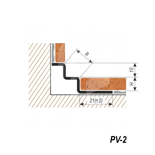 Внутренний профиль для плитки и керамогранита PV-2