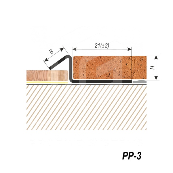 Pазноуровневый профиль для плитки и керамогранита PP-3