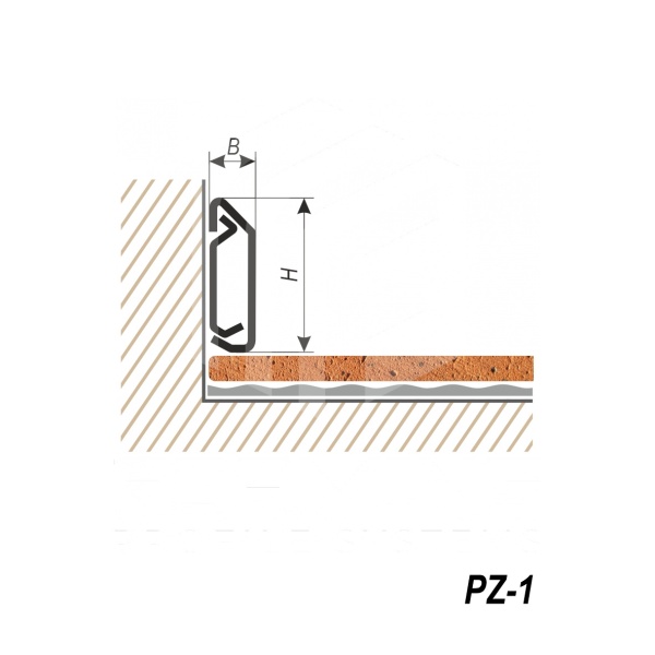 Плинтус с  крепежом PZ-1