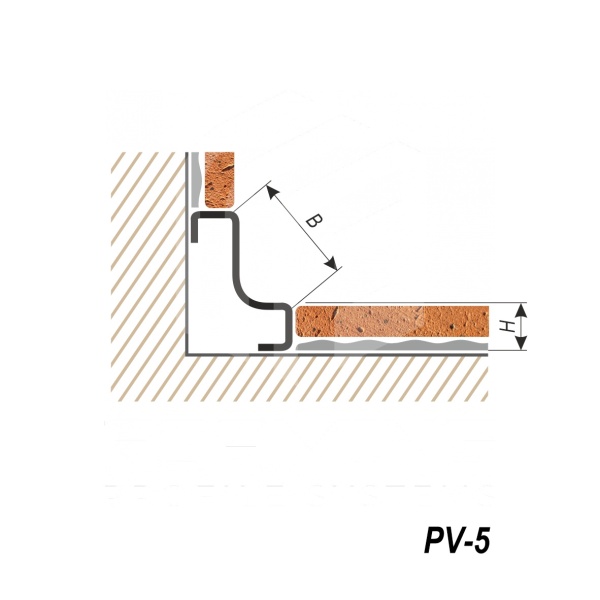 Внутренний профиль для плитки и керамогранита PV-5